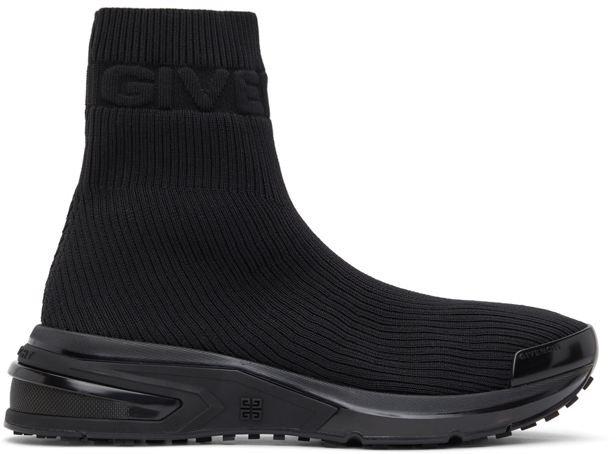 Photo: Givenchy Black GIV 1 Sock Sneakers