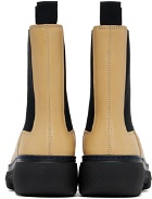 Burberry Yellow Leather Creeper Chelsea Boots