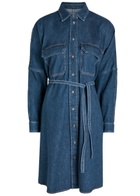 Weekend Max Mara Balenio Denim Mini Shirt Dress Navy