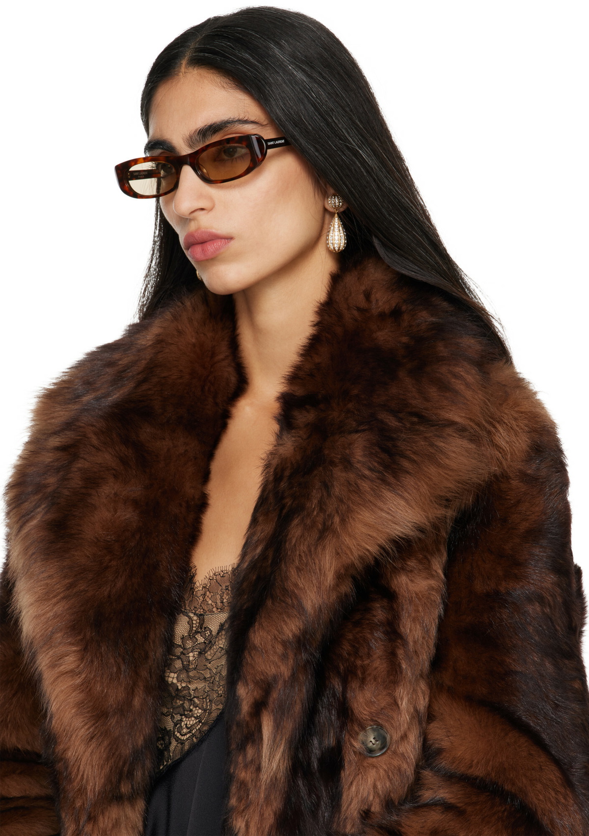 Saint Laurent Brown SL 557 Shade Sunglasses