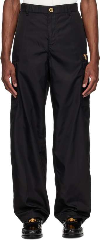 Photo: Versace Black Nylon Cargo Pants