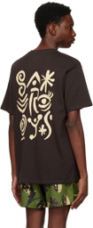 Saturdays NYC Brown Hieroglyphs T-Shirt