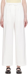 AMOMENTO White Drawstring Trousers