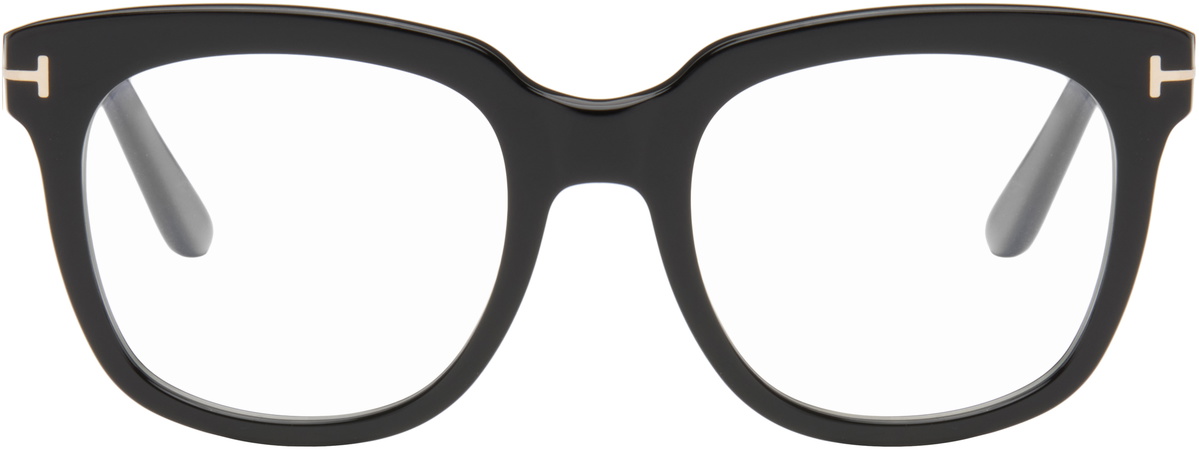 TOM FORD Black Icon Block Square Blue Light Glasses