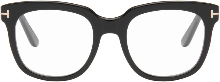 Photo: TOM FORD Black Icon Block Square Blue Light Glasses