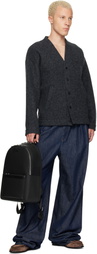 Lacoste Black Chantaco Piqué Leather Backpack