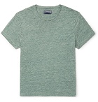 Vilebrequin - Tiramisu Logo-Embroidered Mélange Linen T-Shirt - Green