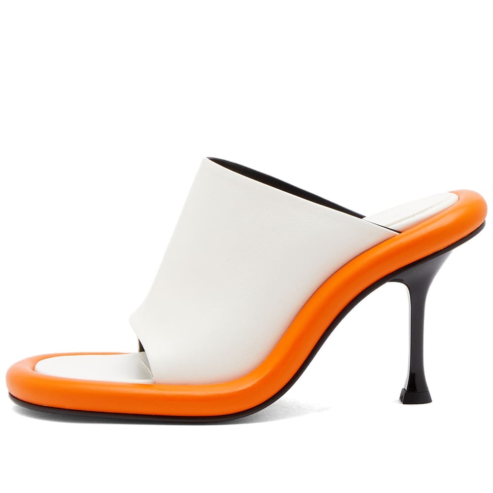 JW Anderson Women's Bumper Heeled Mule in White/Orange JW