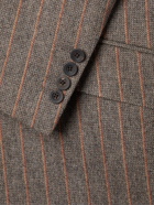 Kingsman - Conrad Slim-Fit Striped Mélange Wool Suit Jacket - Brown