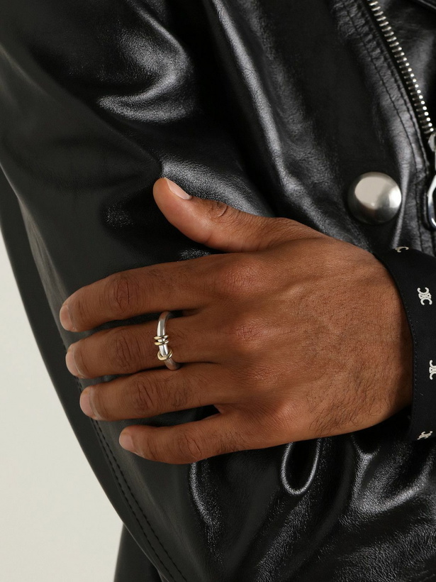 Photo: Spinelli Kilcollin - Sirius Max SG Sterling Silver and 18-Karat Gold Ring - Silver