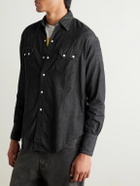 OrSlow - Cotton-Chambray Western Shirt - Black