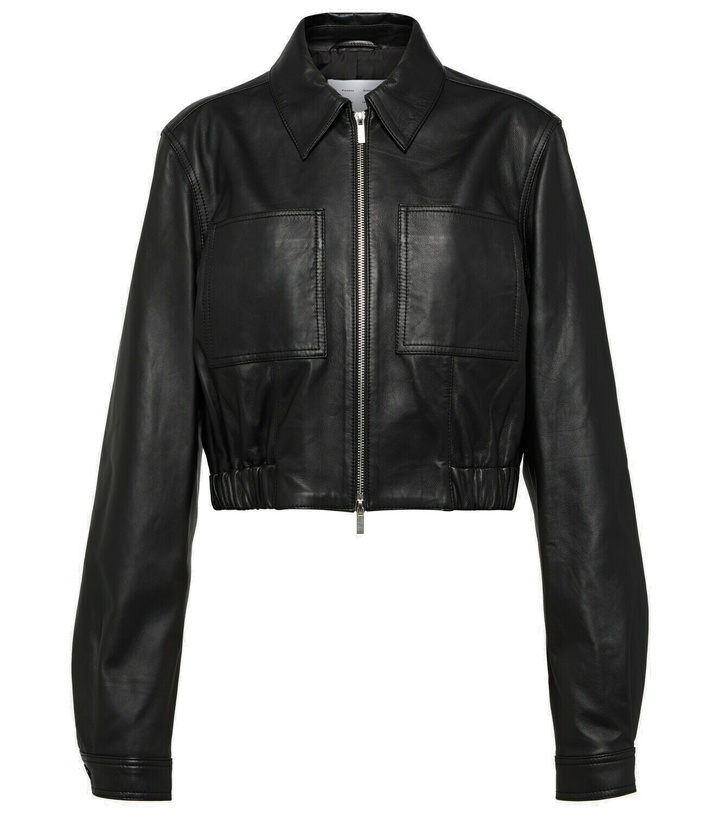 Photo: Proenza Schouler White Label cropped leather jacket