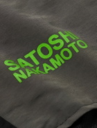 Satoshi Nakamoto - Tech Straight-Leg Mesh-Panelled Colour-Block Nylon Drawstring Shorts - Green