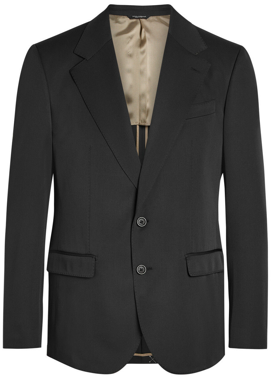Dolce & Gabbana Tela Lana Stretch-wool Blazer Black