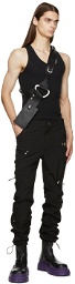 HELIOT EMIL Black Leather Harness Phone Holder Bag