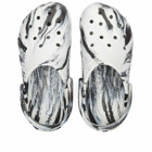 Crocs Classic Marbled Clog in White/Black