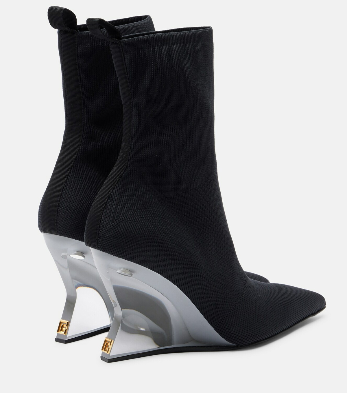 Balmain Knitted wedge ankle boots