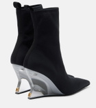 Balmain Knitted wedge ankle boots