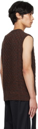 MM6 Maison Margiela Brown V-Neck Sweater Vest