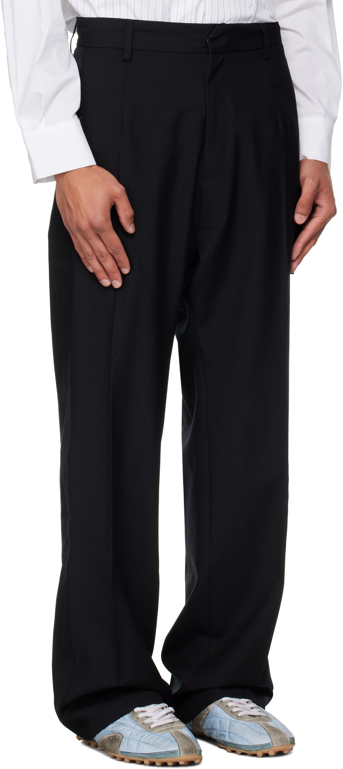 Stefan Cooke Black Tuxedo Trousers