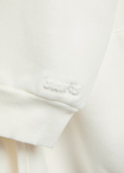 Skims Classic Hooded Cotton-blend Sweatshirt Off White