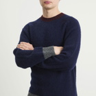 Howlin by Morrison Men's Howlin' Captain Harry Contrast Trim Jumper in Navy