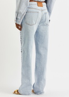 Alexander Wang Logo Cut-out Straight-leg Jeans Light Blue