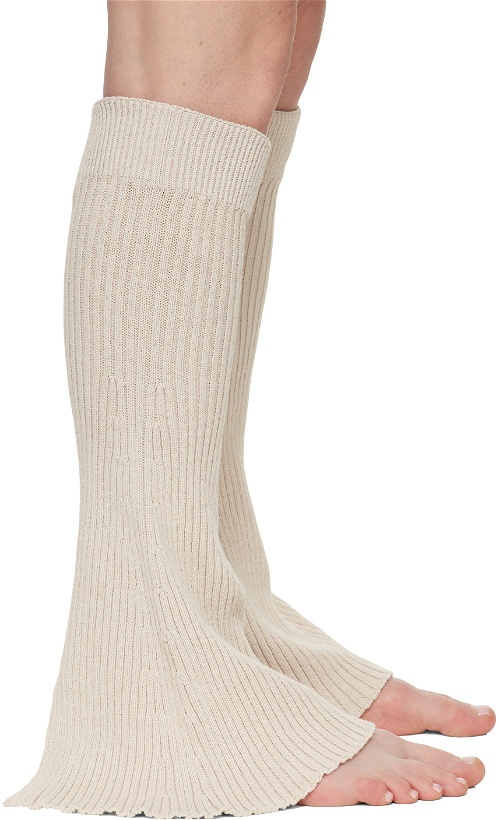 Photo: Our Legacy Beige Knitted Gaiter Leg Warmers