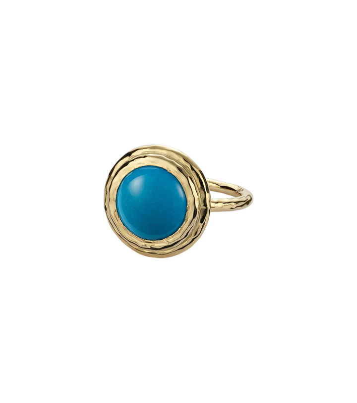 Photo: Octavia Elizabeth Coral Beach Allia 18kt gold ring with turquoise