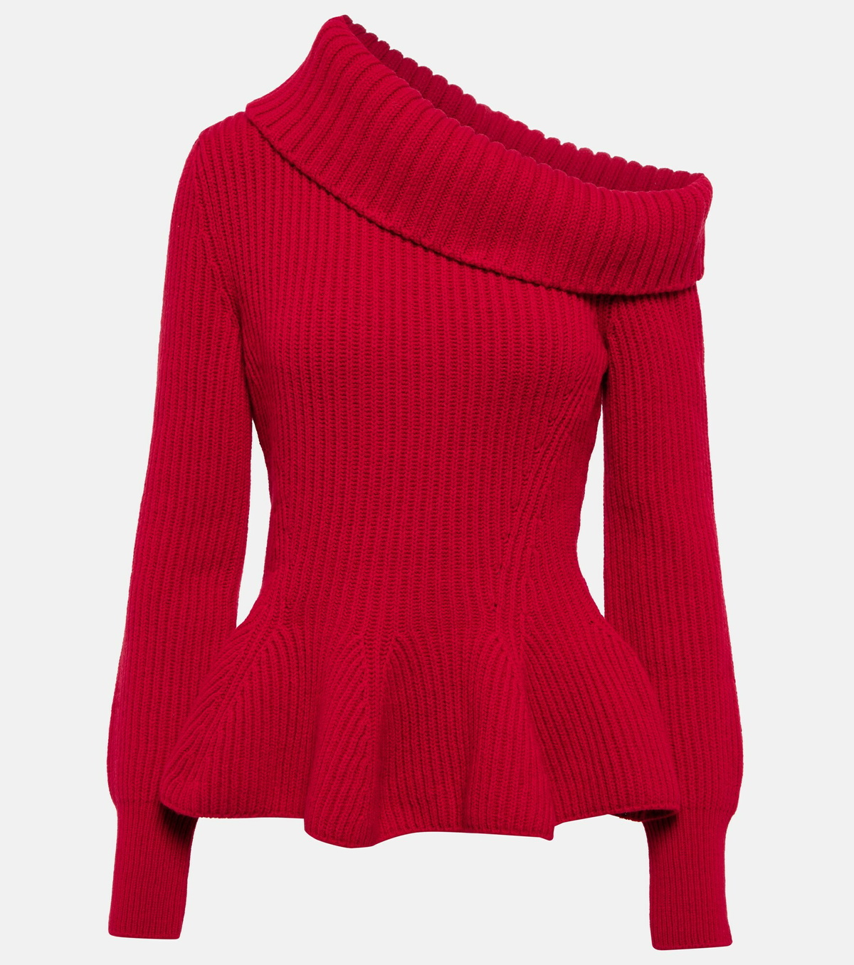 Alexander McQueen - One-shoulder wool and cashmere sweater Alexander ...