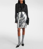 Magda Butrym Patent leather slingback pumps with socks