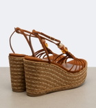 Jimmy Choo Lemi embellished suede espadrille wedges