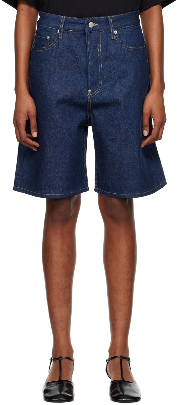 Studio Nicholson Indigo Bode Denim Shorts
