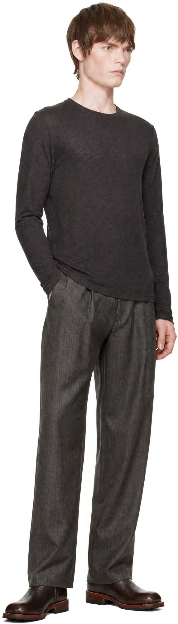 OUR LEGACY Gray Bandaid Longsleeve T-shirt