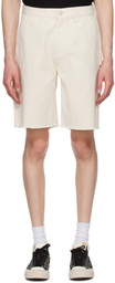 John Elliott Off-White Cut-Off Shorts