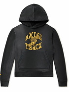 AMIRI - Logo-Appliquéd Distressed Cotton-Jersey Hoodie - Black