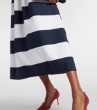 Carolina Herrera Striped cotton-blend midi dress