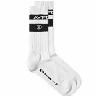 Men's AAPE Emblem Sports Sock in White
