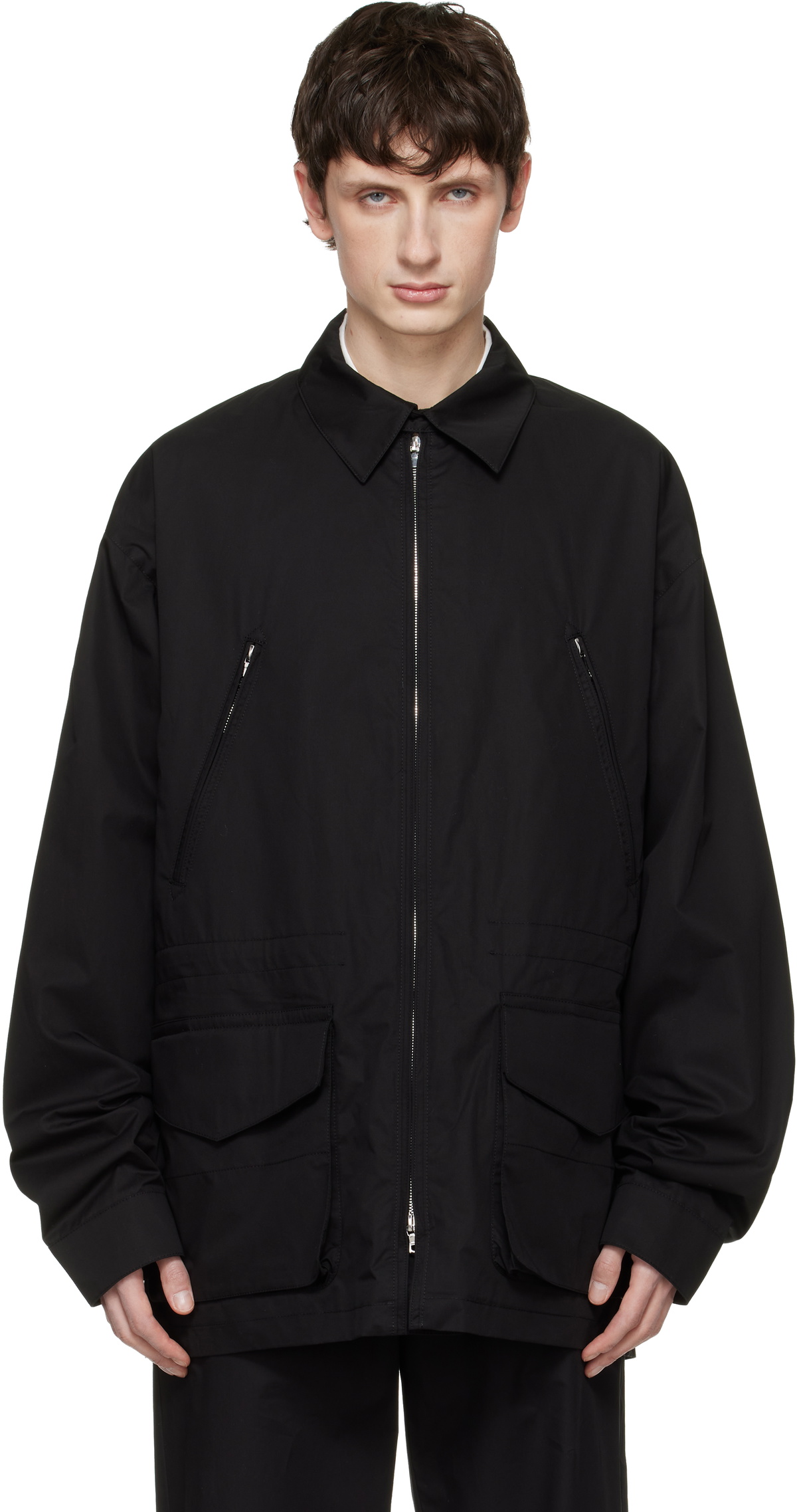 Rier Black Cotton Field Jacket