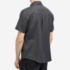 Nahmias Men's Short Sleeve Zip Shirt in Charcoal