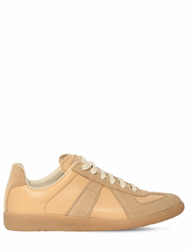 Photo: MAISON MARGIELA - 20mm Replica Leather & Suede Sneakers