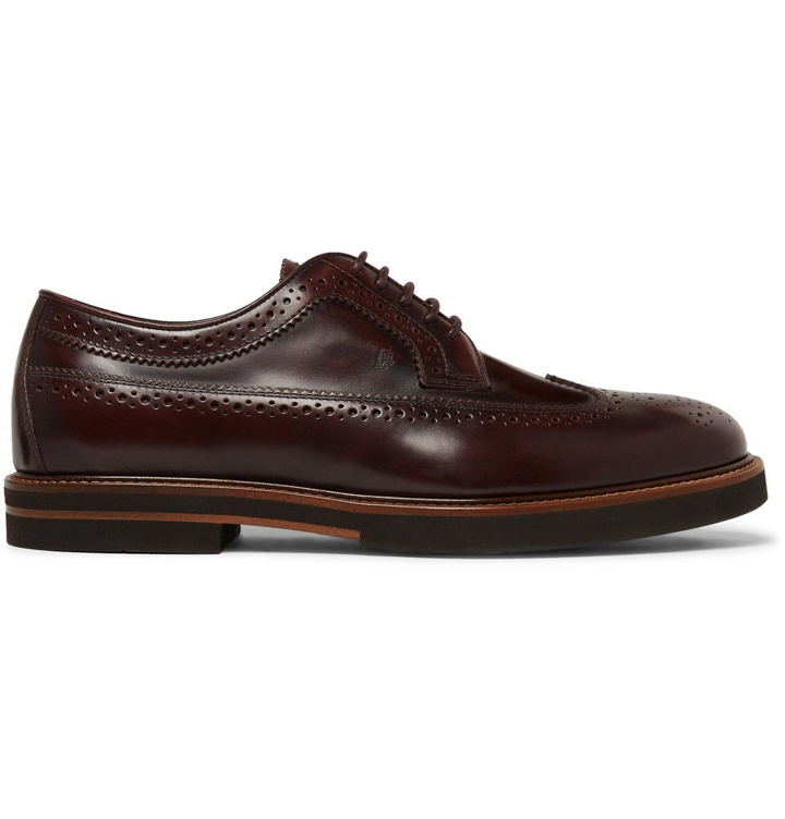 Photo: Tod's - Leather Wingtip Brogues - Brown