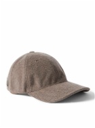 LOEWE - Logo-Embroidered Leather-Trimmed Brushed Wool Cap