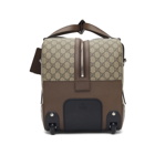 Gucci Beige Wheeled GG Supreme Carry-On Weekender Bag