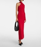 Courrèges One-shoulder crêpe maxi dress