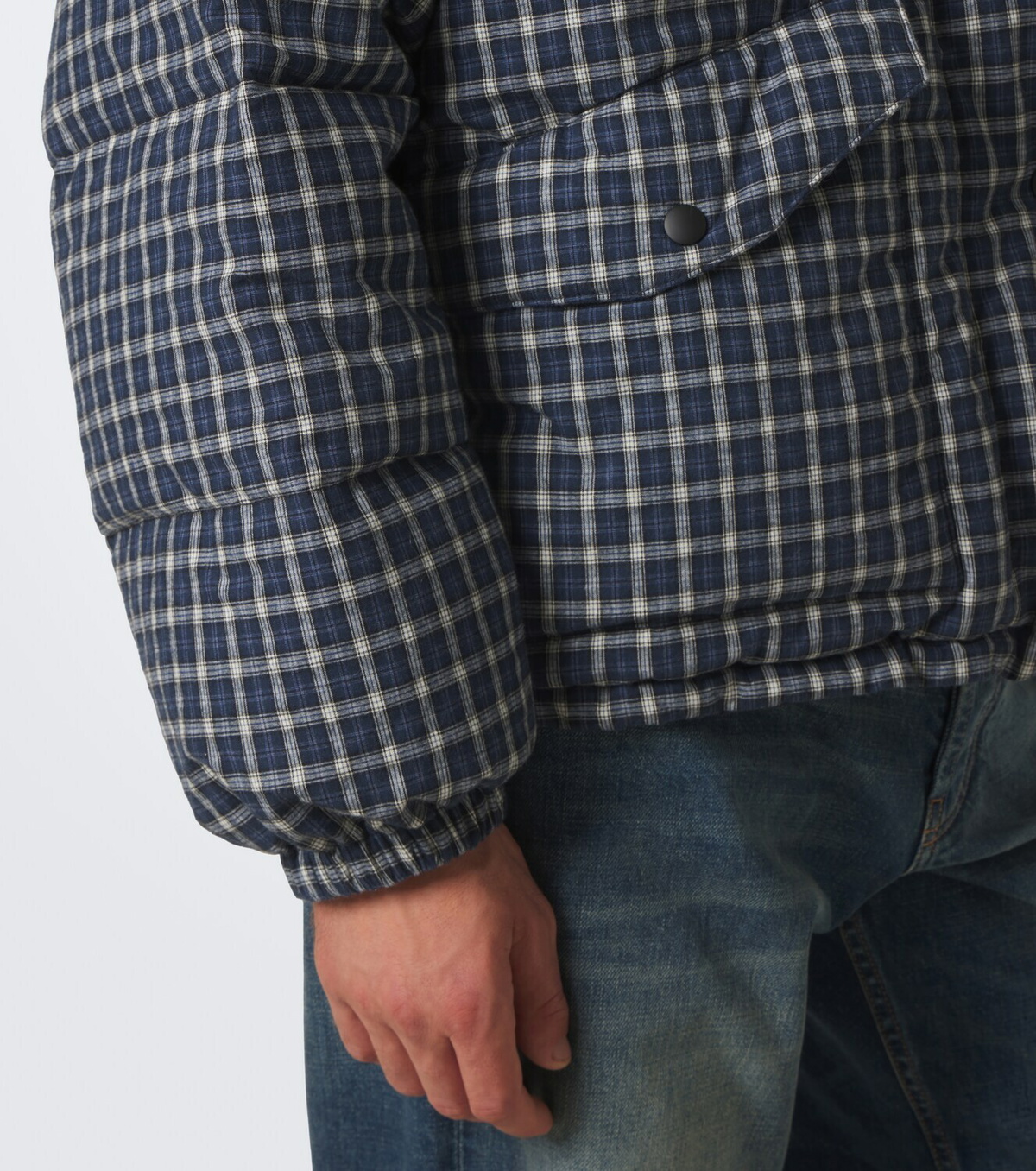 Miu Miu Reversible cotton flannel down jacket