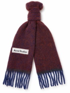 Acne Studios - Vally Two-Tone Checked Knitted Scarf