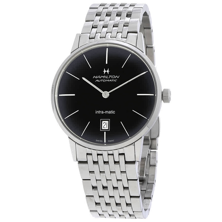 Photo: Hamilton Intra-Matic Automatic Black Dial Mens Watch H38455131