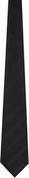 Comme des Garçons Homme Deux Black Thin Diagonal Stripe Silk Tie