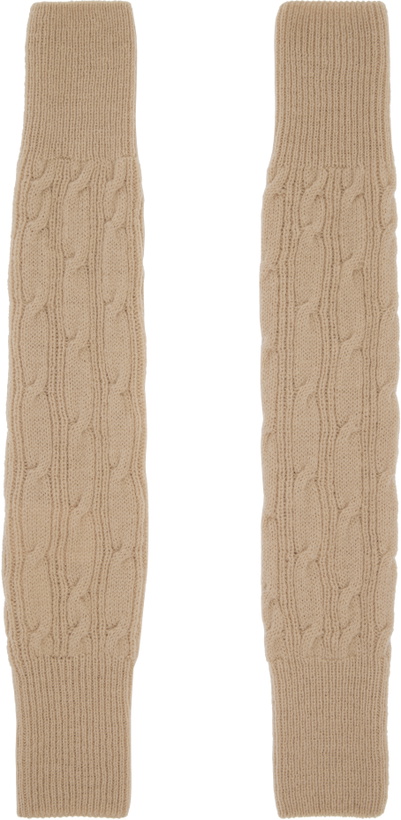 Photo: Dries Van Noten Beige Wool Arm Warmers